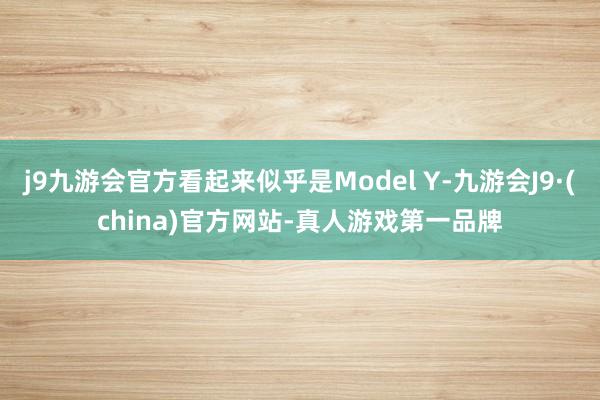 j9九游会官方看起来似乎是Model Y-九游会J9·(china)官方网站-真人游戏第一品牌