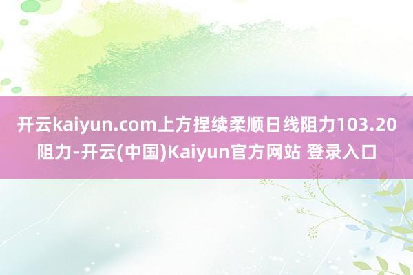 开云kaiyun.com上方捏续柔顺日线阻力103.20阻力-开云(中国)Kaiyun官方网站 登录入口