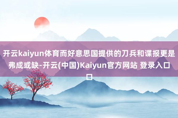 开云kaiyun体育而好意思国提供的刀兵和谍报更是弗成或缺-开云(中国)Kaiyun官方网站 登录入口
